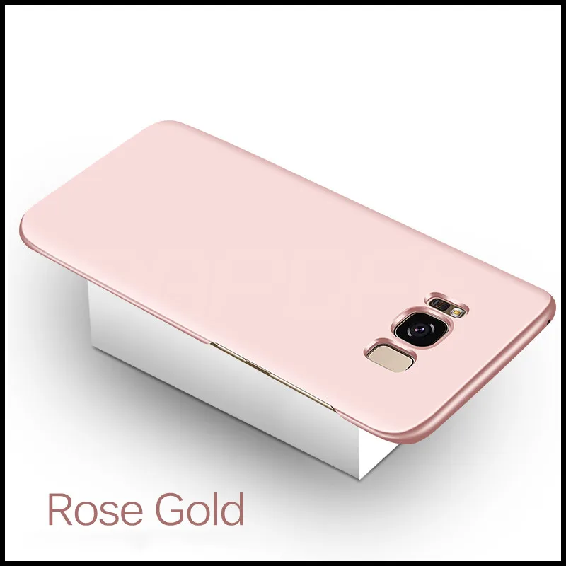 Rose Ультра Тонкие Матовые чехлы для samsung Galaxy A3 A5 A7 J3 J5 J7 S7 edge s8 S9 Plus Note 8 9 A8 плюс жесткий поликарбонатный чехол - Цвет: Rose