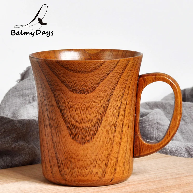 BalmyDays 300 мл кофейная кружка из натурального дерева кофейная чашка большая деревянная чашка офисная кружка ля путешествий подарки деревянная посуда для напитков