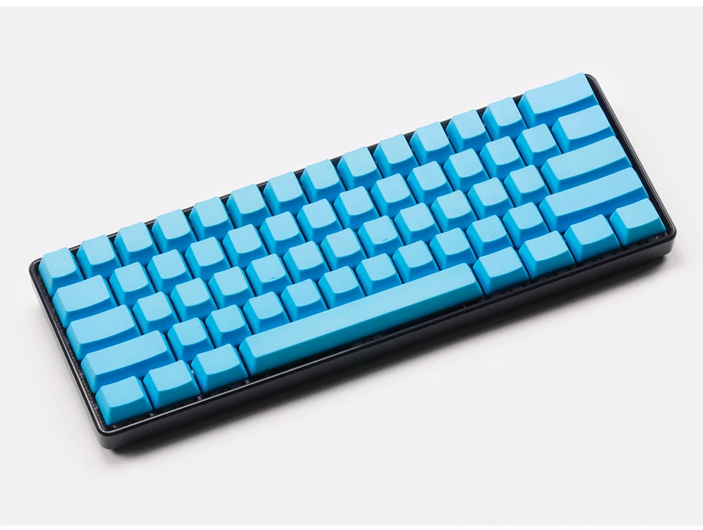 Пустой синий колпачок толстые PBT ANSI OEM 61 Ключи для DZ60 GH60 cherry mx механическая клавиатура