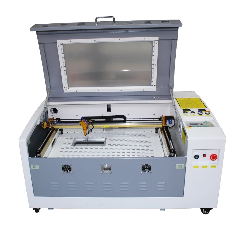 Бесплатная доставка маленький лазерный режущий станок 80 Вт гравировальный 4060