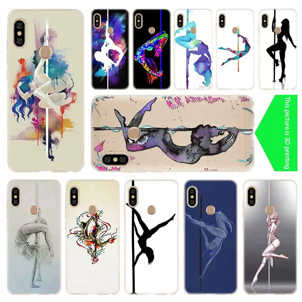 

Cover Soft Silicone TPU Phone Case For Xiaomi Redmi 9a 8a 7a Note 10 9 8 7 Pro Max 10S 9S 8t Y3 Bag Pole dance Fitness