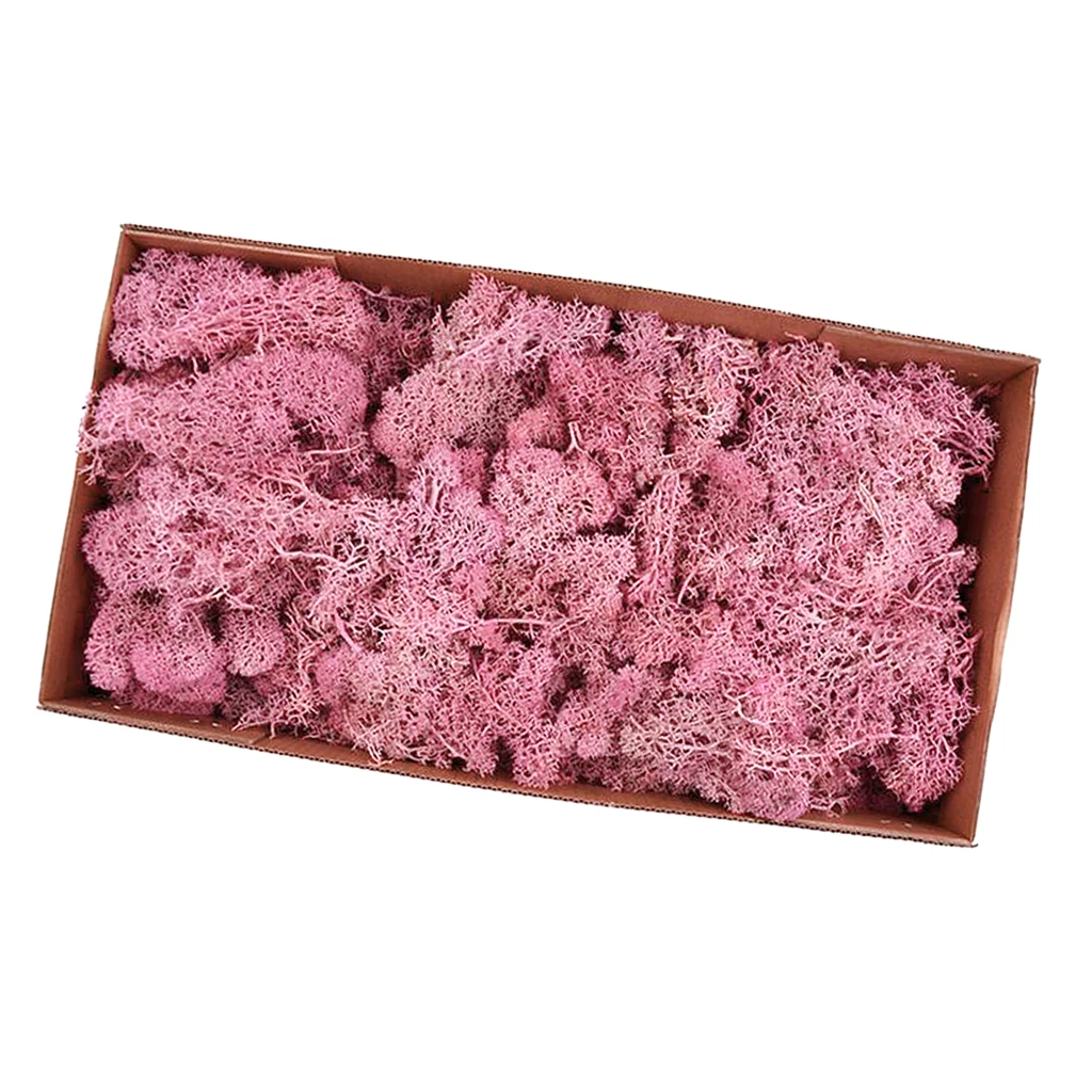 Pink Искусственный натуральный сушеный мох для цветов травяная корзина растение для домашнего сада Гирлянда Свадебная вечеринка украшения для самодельного изготовления - Цвет: Pink