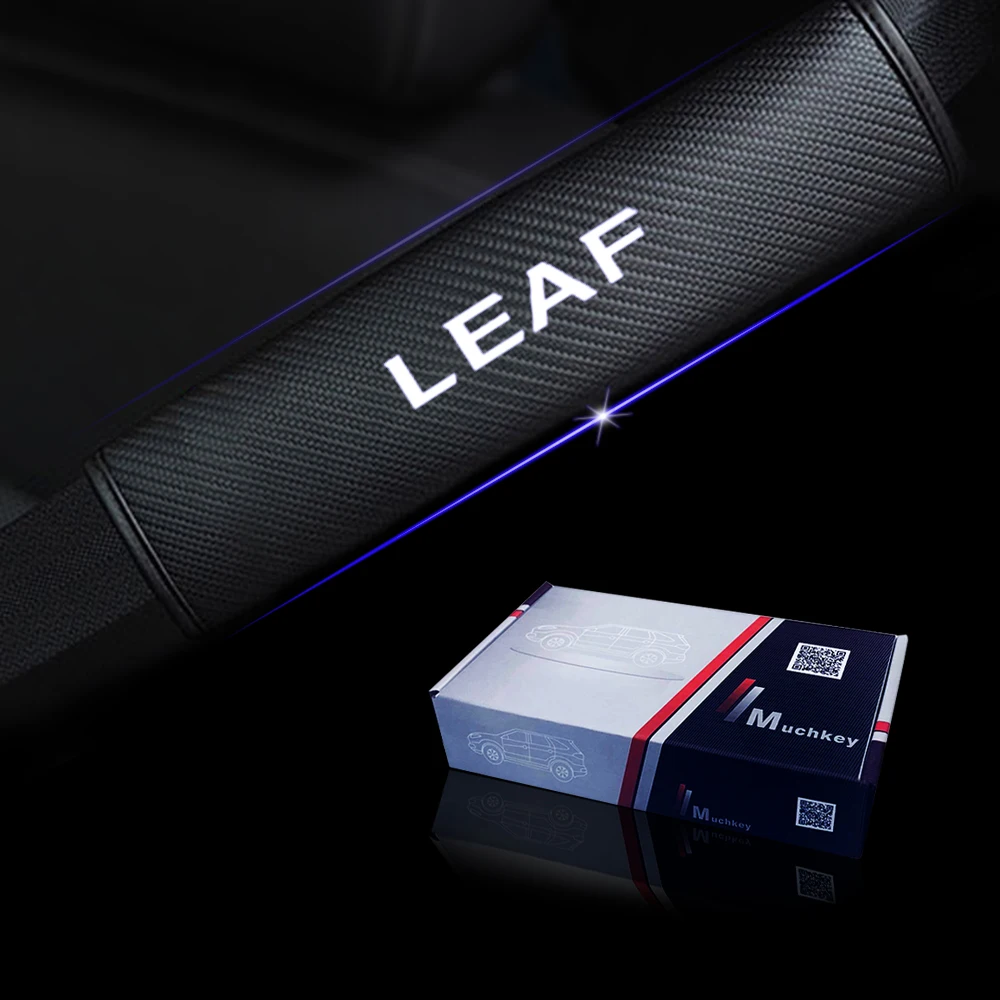 

For Nissan Leaf Car Seat Belt Shoulder Strap Protect Pads Cover No Slip No Rubbing Soft Comfort 2Pcs Red Blue White