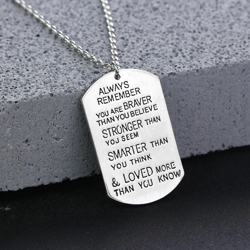 Всегда помните что вы смелее чем верьте подвеска ожерелье Вдохновляющие подарки