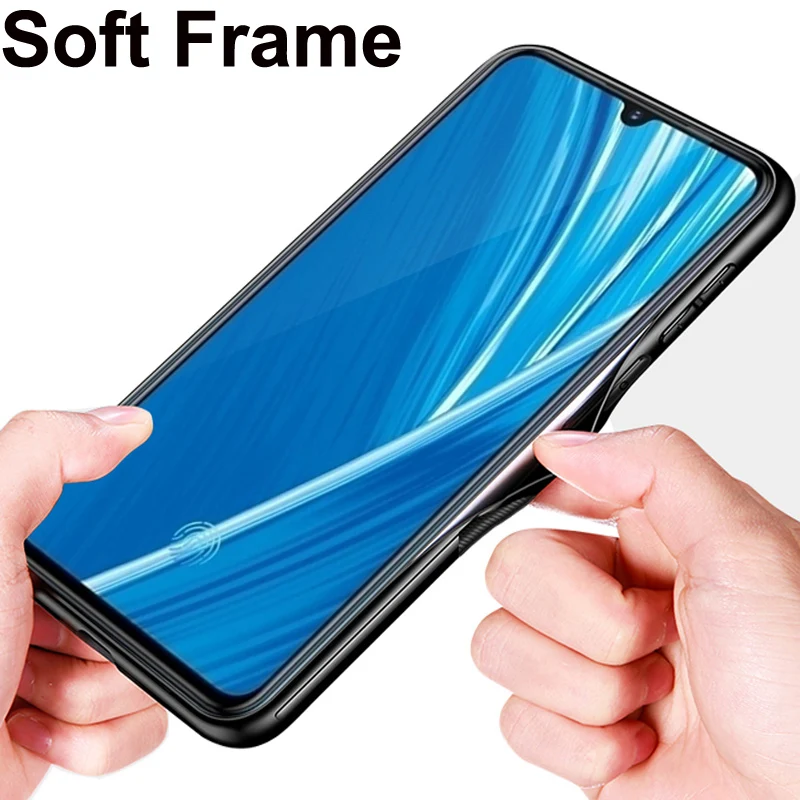 Чехол для vivo Y91 с закаленным стеклом звездного неба + тонкий жесткий чехол