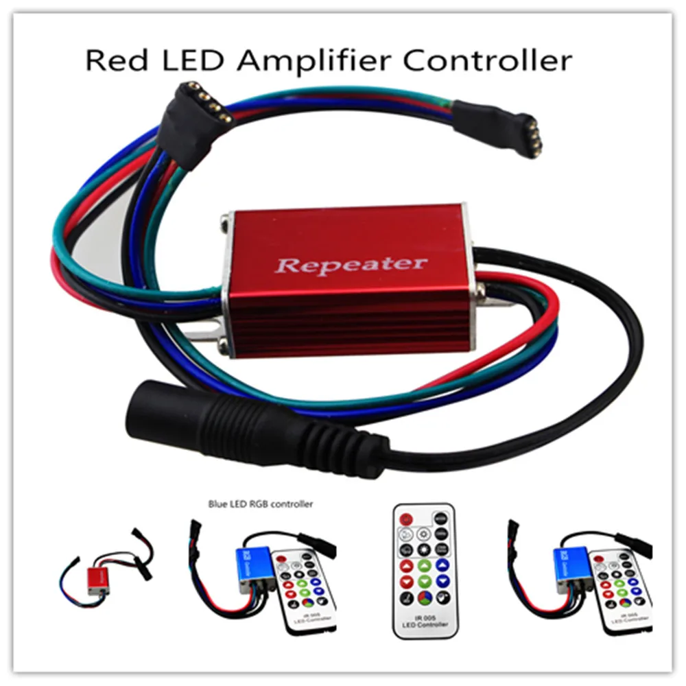 10 шт. 3-канальный водонепроницаемый RGB Усилитель контроллер для светодиодной