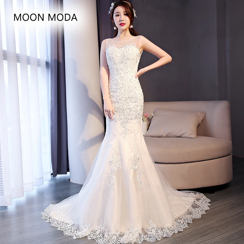 Свадебное платье русалки 2020 кружевное невесты Плюс Размер бальное свадебное