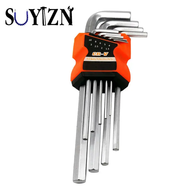 9 шт./компл. прочный Гаечные ключи Набор шестигранных ключей Средний L Форма