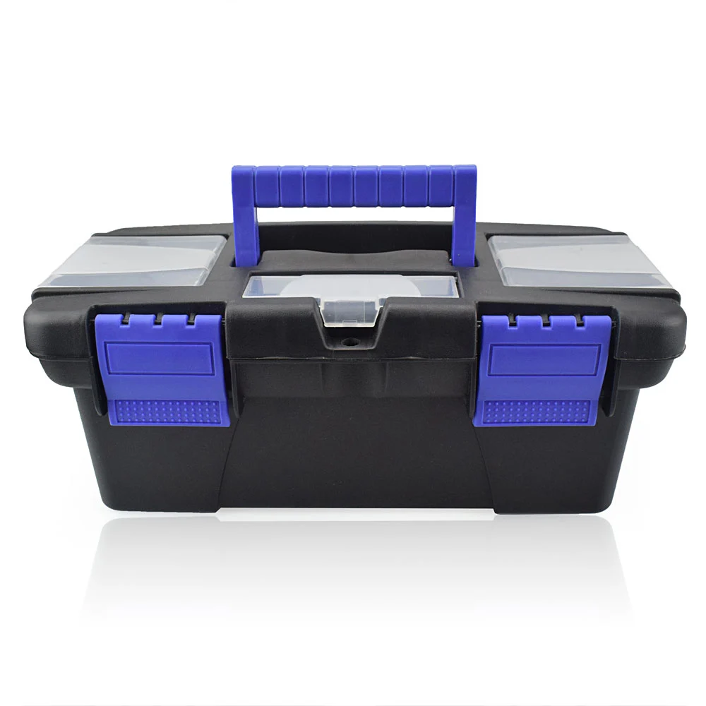 Blue Toolbox NEWACALOX 1" мини-ящик для инструментов с ручкой отсек для хранения органайзеры набор инструментов аппаратный инструмент паяльник аксессуары набор инструментов - Цвет: Blue Toolbox