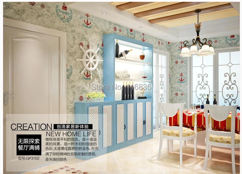 Обои современные якоря путешествие лодка текстурированные обои Винтаж детская