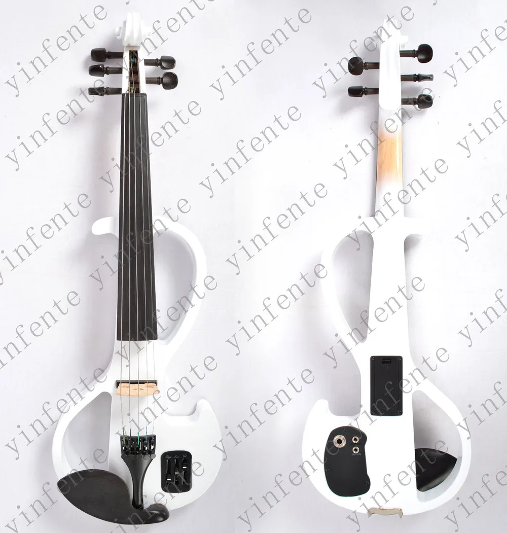 

New 5 string 4/4 Electric violin patent silent ebony parts Dual jack