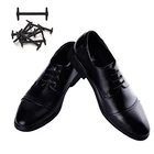 Силиконовые шнурки для обуви, резиновые эластичные для мужчин и женщин, деловая обувь, 10 шт.лот, коричневые, черные