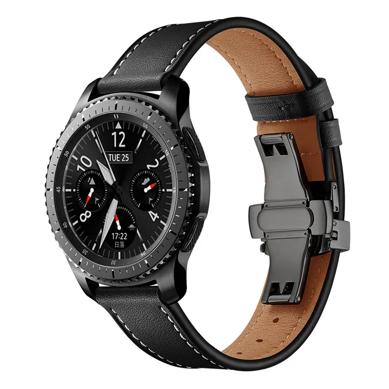 Для Xiaomi huami Amazfit pace/Amazfit Stratos 2 ремешок с кожаной бабочкой для часов samsung galaxy watch 46 мм/gear S3