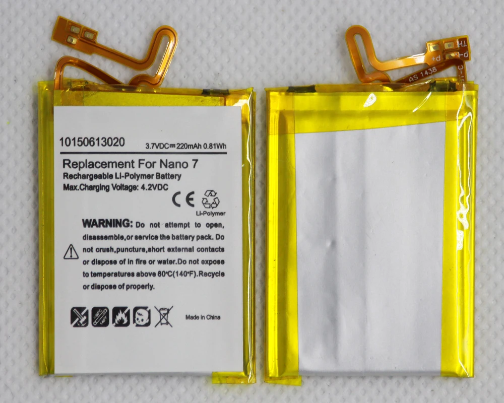 5 шт./лот 220 мАч новая сменная батарея для iPod Nano 7 го поколения внутренняя