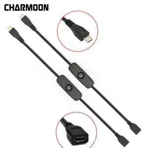 USB-кабель для Raspberry PI Power с переключателем включениявыключения, переключатель питания для Pi 3 Model B + B2Zerow