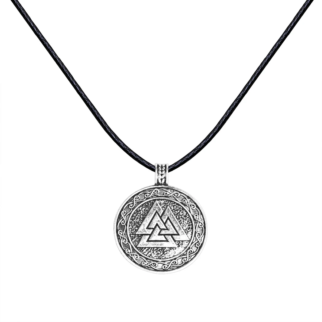 

Slavic Norway Valknut Pagan Amulet Pendant Necklace Scandinavian Statement Jewelry Symbol of Norse Viking Warrior