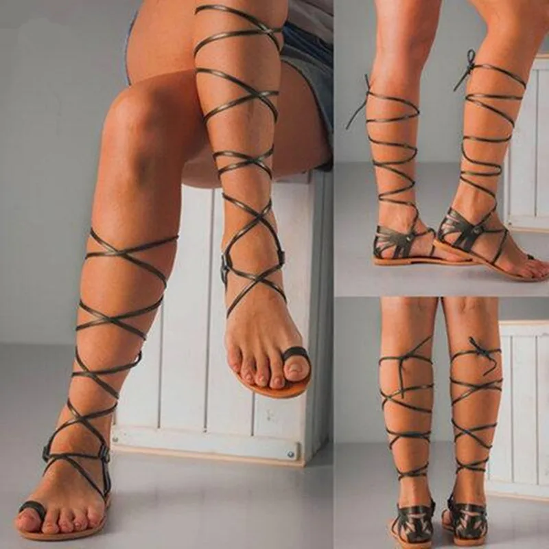 2021 модные туфли в римском стиле Shies женские босоножки Thong Бандажное платье