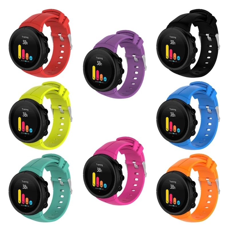 Силиконовый сменный ремешок на запястье для спортивных смарт часов Suunto Spartan