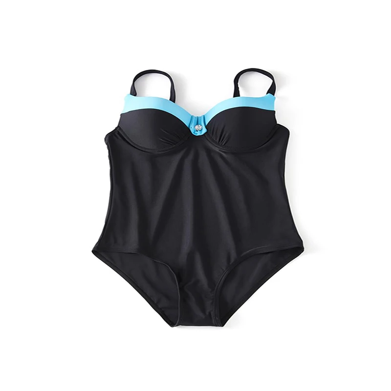 2018 цельный купальник женский плюс размер лоскутный купальный костюм Moda Praia