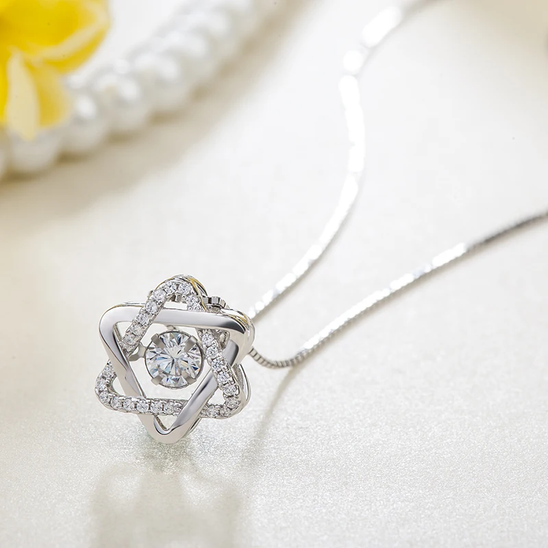 Подвеска из стерлингового серебра 925 пробы с цирконием и стразами|Подвески| |