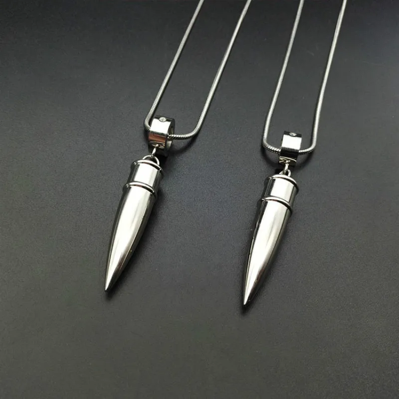 316L панк Рок пуля ожерелье из нержавеющей стали подвеска цепочка-змейка ожерелья