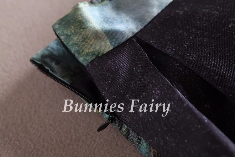 BunniesFairy 50s Принцесса Королевский Винтаж Ретро фантазия маслом цветочный принт миди-юбка с высокой талией полный круг Saia Femininas