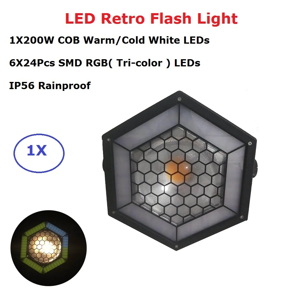 Монолитный блок светодиодов Par Light 1x200 Вт светодиодный ретро фонарик с теплым