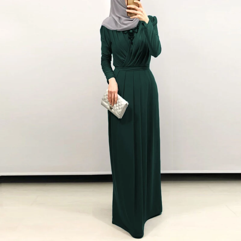 Женское шифоновое кимоно с рюшами Abaya плиссированное платье Кафтан в дубаи