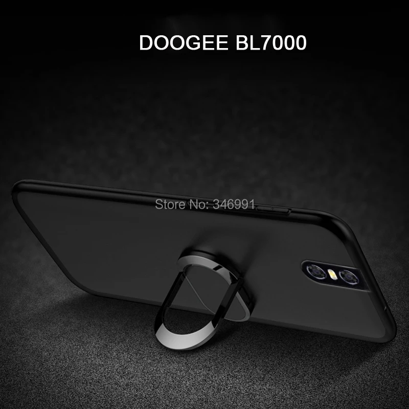 Doogee BL7000 Чехол Для Doogee BL 7000 чехол Роскошный 5," мягкий черный силиконовый магнитный автомобильный держатель кольцо Funda Doogee BL7000 чехол s