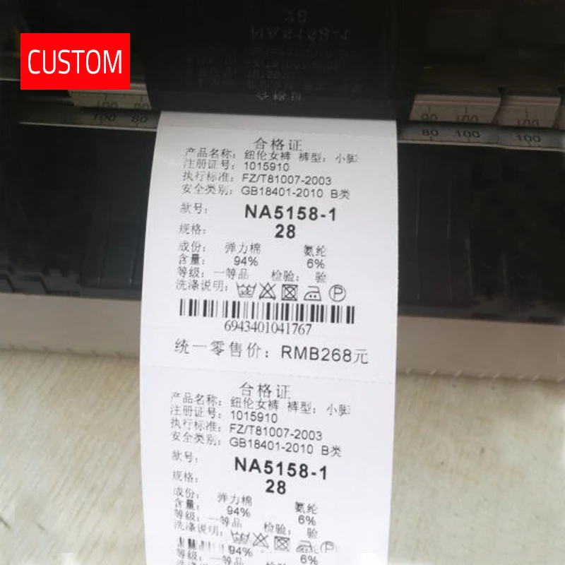 

custom thermal printing labels customized own logo garment fabric sewing labels personalized printed handmade labels for sewing