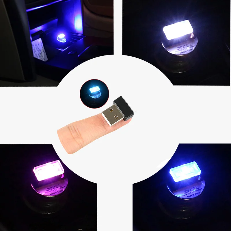 Автомобильный светодиодный интерьер USB атмосферный светильник декоративная