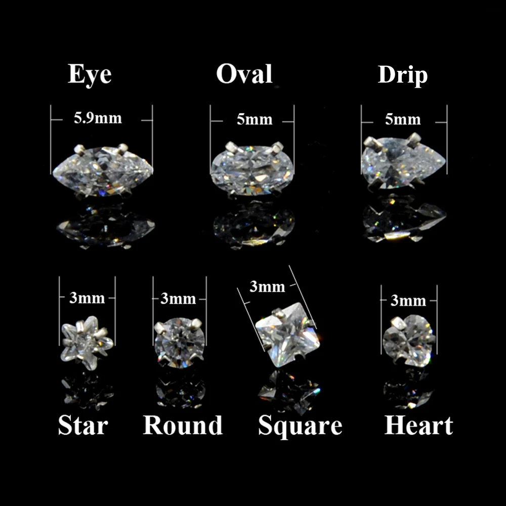 Из гибкого биопласта ушной хрящ для пирсинга в форме глаз эллипса капельки