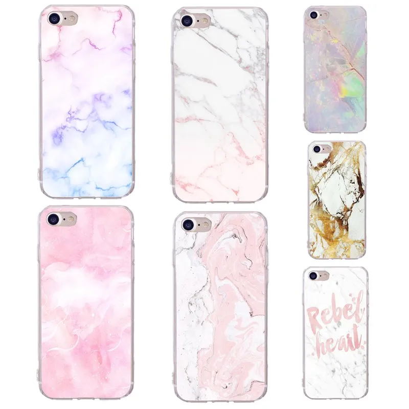 Модный мраморный чехол для capinha de celular iphone 7 6 se 8 plus X Силиконовый мягкий из ТПУ