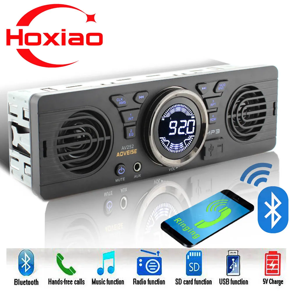 1 din автомобильный Радио MP3 аудио плеер Bluetooth hands free стерео FM Встроенный 2 колонки