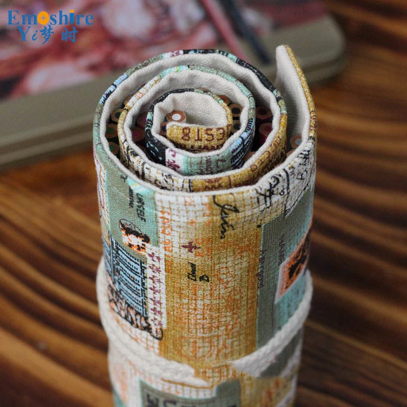 Подарочный Модный хлопковый холщовый чехол для карандашей emoшир мультяшный