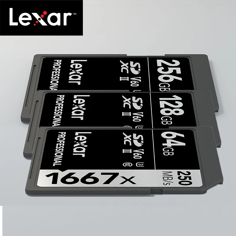 Оригинальная флеш карта Lexar 1667x до 250 МБ/с./с sd памяти 64 Гб 128 ГБ V60 UHS II U3 высокая