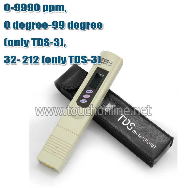 

0-9999 PPM + TDS Tester Aquarium Pool Hydroponic Water Analysis TDS-3