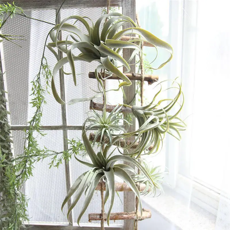 Fake Pineapple Leaves Grass Artificial Succulent Plant Green Air Plants for Home Wedding Bouquet Wall Decoration | Дом и сад