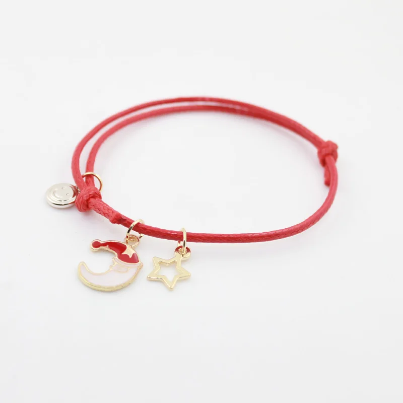Мода ручной работы Регулируемый размер золотистого цвета Луна и звезда розовое