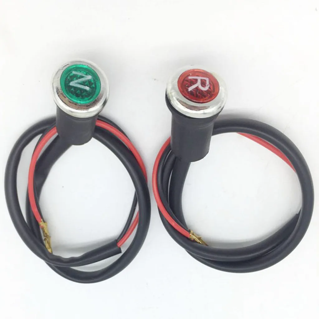 

2Pcs Neutral Reverse Motorcycle N/R Light Indicator ATV Light Gear Universal Fits For 50cc 110cc 125cc 150cc 200cc 250cc