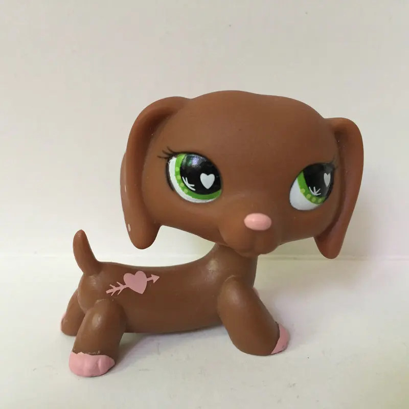 Pet Shop милый розовый нос коричневый такса собака фигурка игрушка для ребенка