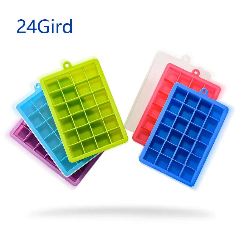 15/24 Grids Silicone Square Shape Form Ice Cube Mold Tray Fruit Popsicle Cream Maker for Wine Kitchen DIY | Дом и сад