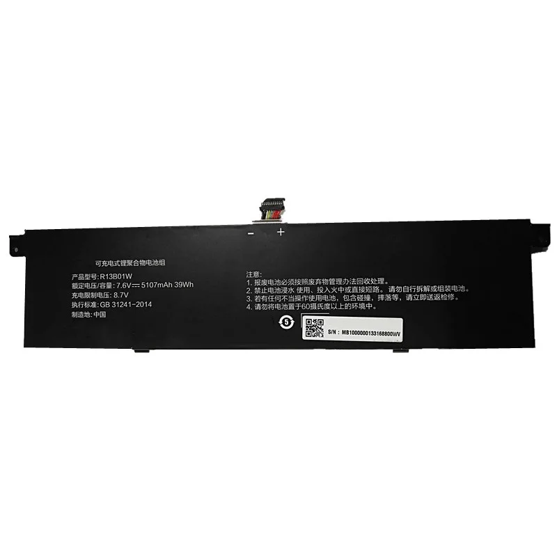 7XINbox 39Wh R13B01W батарея для Xiaomi Mi Air 13 3 &quotдюймовая Серия ноутбуков 5107mAh