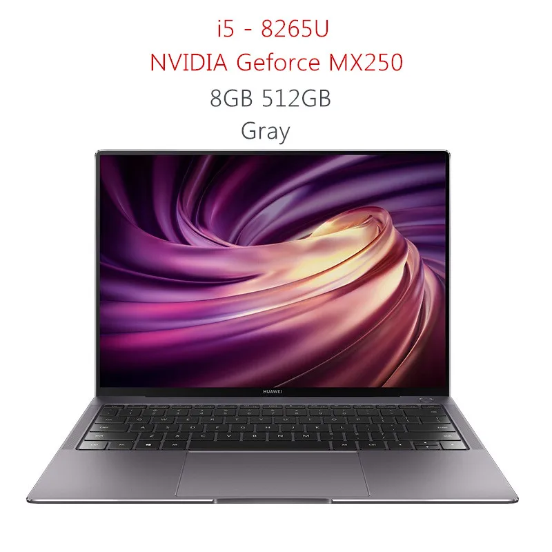 i5 MX250 Grey HUAWEI MateBook X Pro ноутбук 13,9 дюймов Linux 0S 3K FHD сенсорный экран Intel Core i5 8265U/i7 8565U 8 Гб ram 512 ГБ SSD - Цвет: i5 MX250 Grey