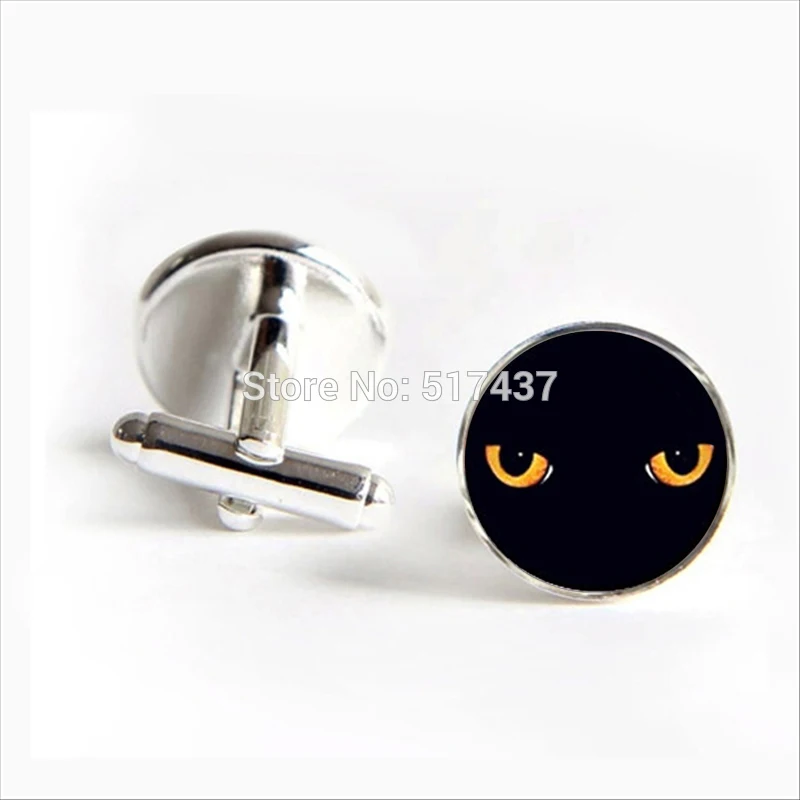 2017 оптовая продажа Черная пантера запонки в форме глаз для мужских рубашек с