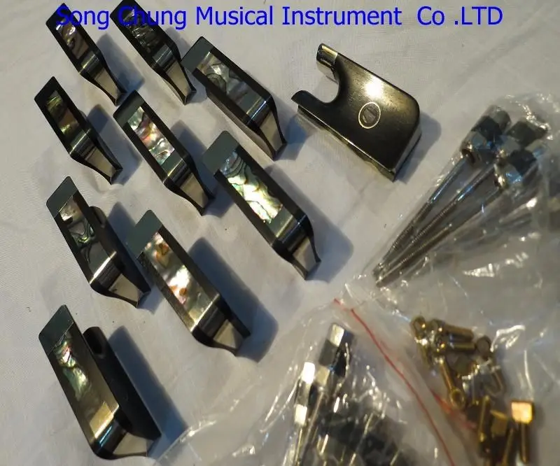 

10 pcs High quality ebony violin bow frogs with silver mounted