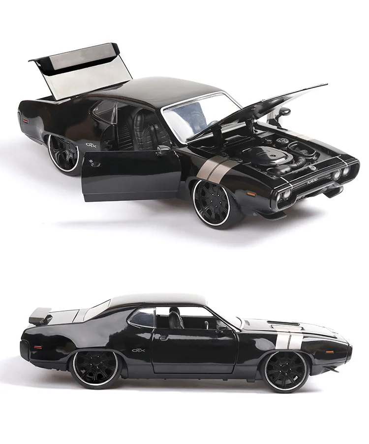 1:24 Плимут-GTX легкосплавный автомобиль Fate of The Furious Dodge Mustang модель автомобиля 4 открывающаяся дверная игрушка автомобиль игрушки для детей Подарки