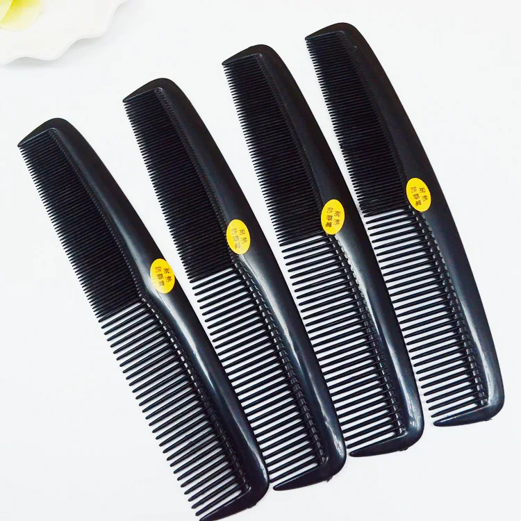 Однослойная черная расческа грубые зубы пластиковая с мелкими зубьями модные