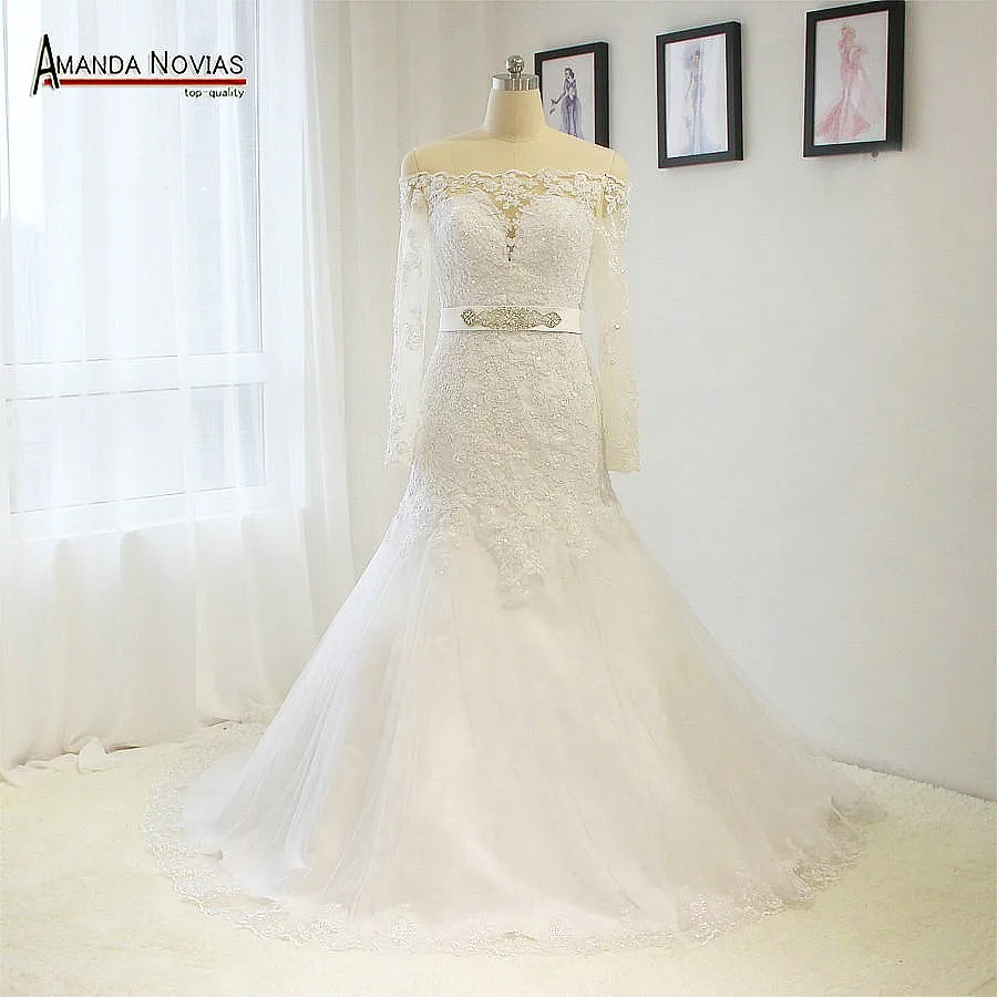 Vestido De Novia Новинка года индивидуальный заказ трапециевидной формы Тюль Свадебные платья Свадебное платье с одежда с длинным рукавом