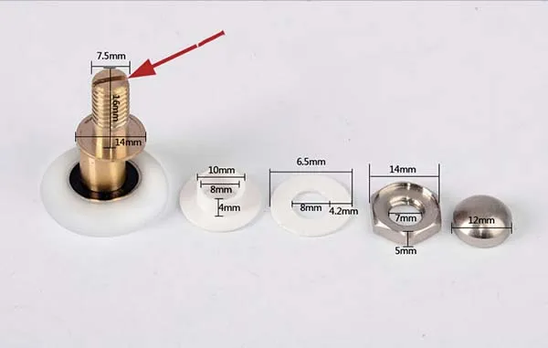 Новинка 2020 лидер продаж ролики для дверей душевой кабины с диаметром 20-27 мм